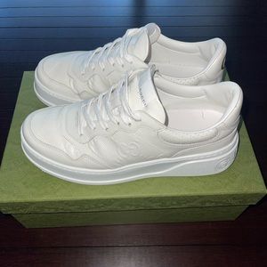 Authentic Mens Men's GG Embossed Sneaker White Size Gucci 8.5 US (9)